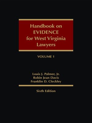 cover image of Handbook on Evidence for West Virginia Lawyers